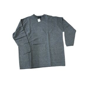 Limited NWT Vintage Wool Blend Crew Neck Gray Sweater Womans SZ L